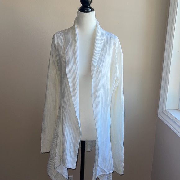Seduction White long sleeve Cardigan Large - Picture 1 of 12
